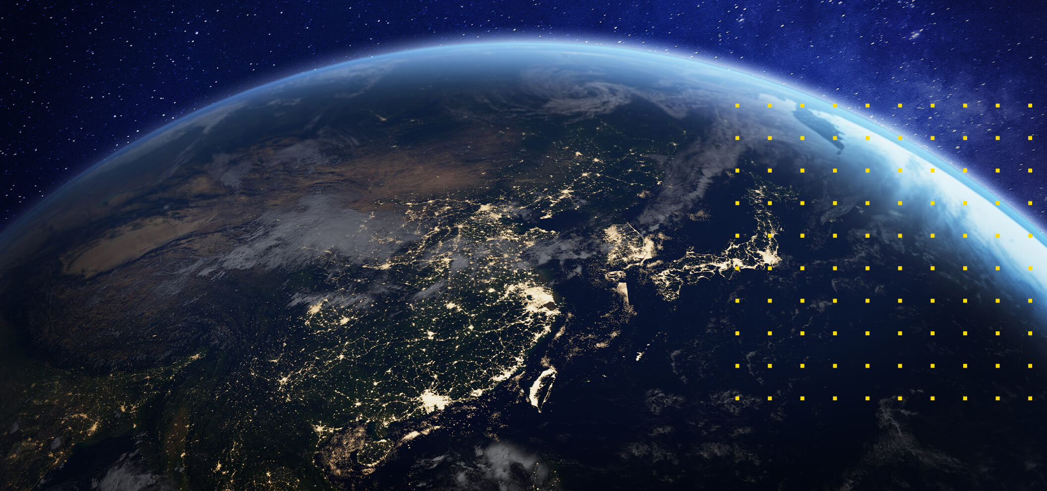 Shot from space showing planet Eart